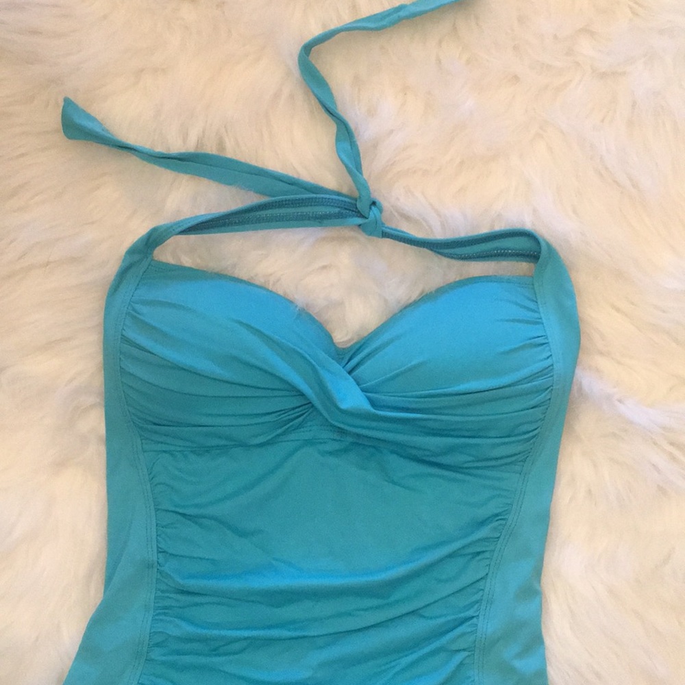 Liz Claiborne SKY BLUE halter bathing suit 👙 - Picture 3 of 8